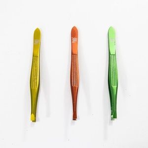 3 PCS SET SOLINGEN STAINLESS STEEL EYEBROW TWEEZER